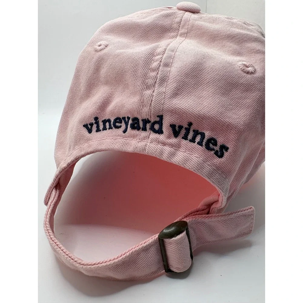 Vineyard Vines‎ Womens Pink Cotton Whale Logo Adjustable Baseball Cap Hat